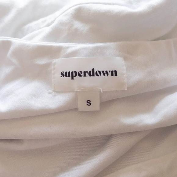 NEW Revolve Superdown Nia White Bodysuit Halter Cowl Neck, Size Small - Picture 6 of 7